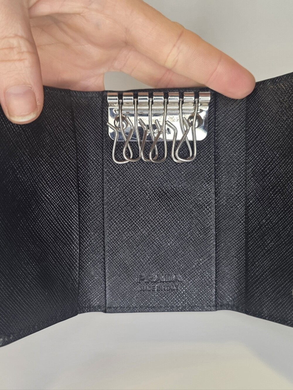 Prada Saffiano Leather Card Holder And Key Case! Rare 🔥✨️ Authentic - Picture 3 of 8
